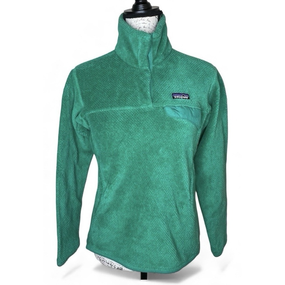 Patagonia Re-Tool Snap-T Pullover Women's Medium Green Polartec Thermal Fleece